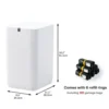 Trash Can, 4 Gallon Self Sealing and Self-Changing Smart Trash Can, Motion Sensor, Touchless Garbage can with lid for Kitchen 6