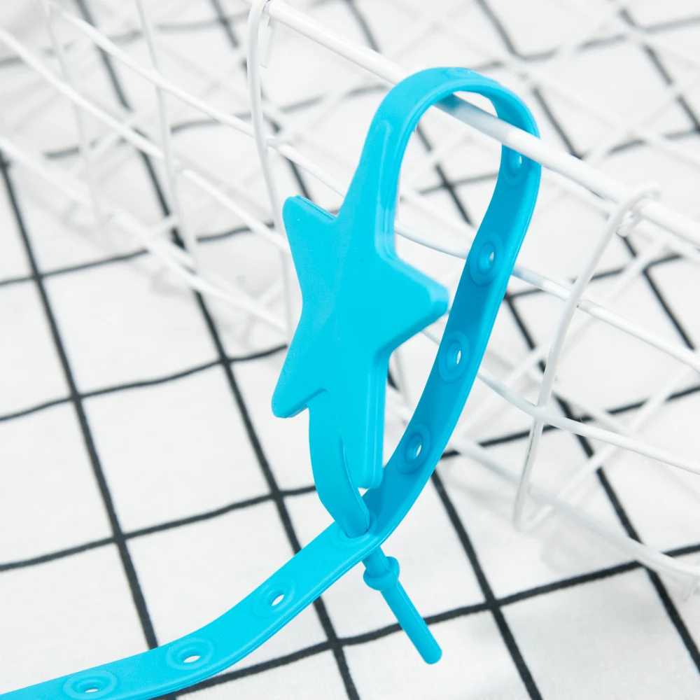 Baby Stroller Hook Silicone Star Pacifier Chain Non-toxic Teether Strap Kids Toy Holder Stroller Organizer Accessories stroller accessories,stroller hook,baby pacifier chain clips