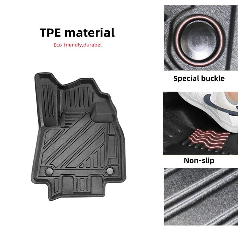 4 stuks autovloermatten, voor Nissan NOTE 2014-2024 All-Weather Automatten Op maat gemaakte Automatten Vloermatten Antislipmat, Waterdicht Slijtvast, C/Coffee