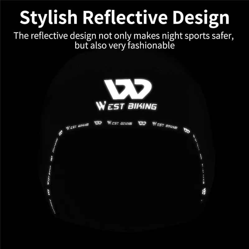 WEST BIKING Winter Cycling Cap Windproof Thermal Skull Cap Helmet Liner Running Skiing Motocycle Riding Men MTB Bike Hat