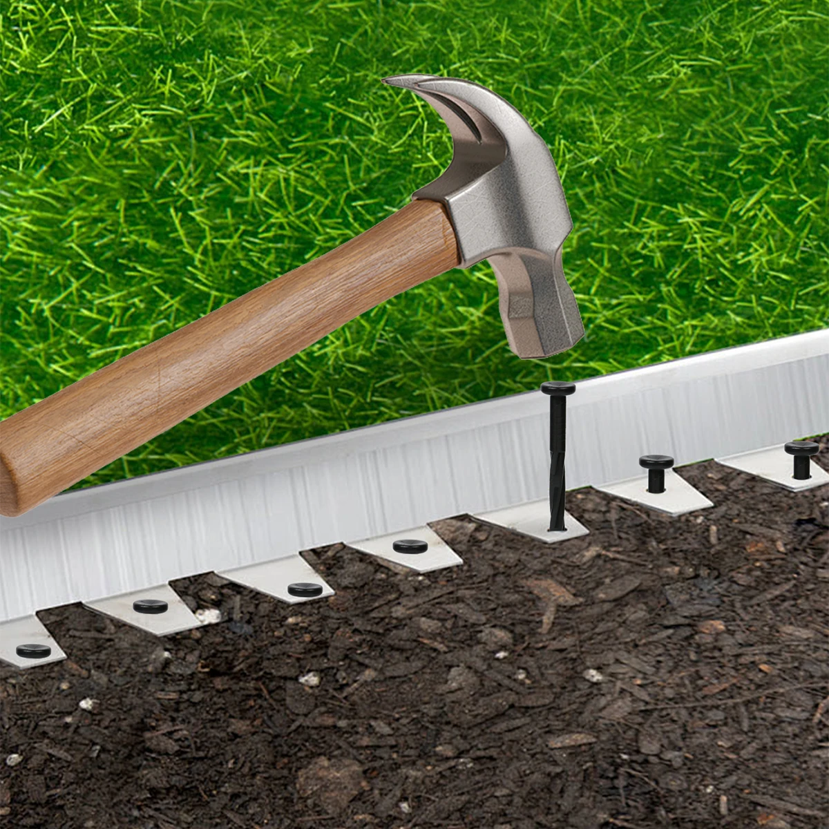 Edge Stakes Landscape Edge Nails Garden Stakes Spiral Nylon Landscape Anchors Suitable For Lawn Edges Weed Barriers Tents