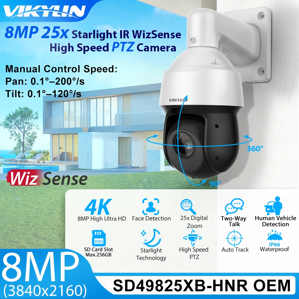 4k Ptz Outdoor Camera 18x Zoom With Wiper Ai Human/vehicle Detection