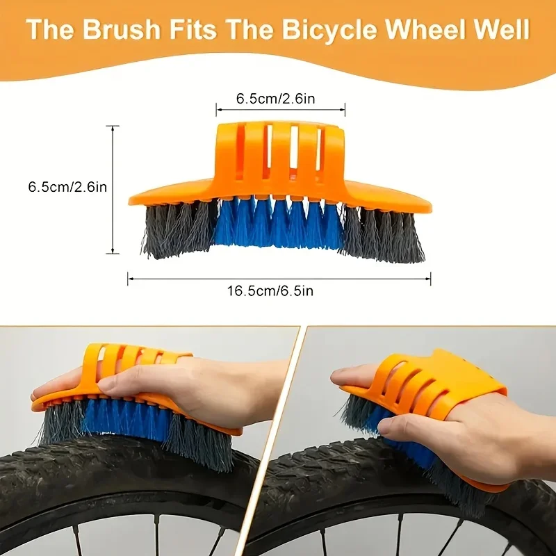 4 bis 10 Stück Fahrradketten-Reinigungsset PP Schwarz inklusive Bürsten Schabertuch für Mountainbike Perfektes Weihnachts-Thanksgiving-Geschenk – Detail 8