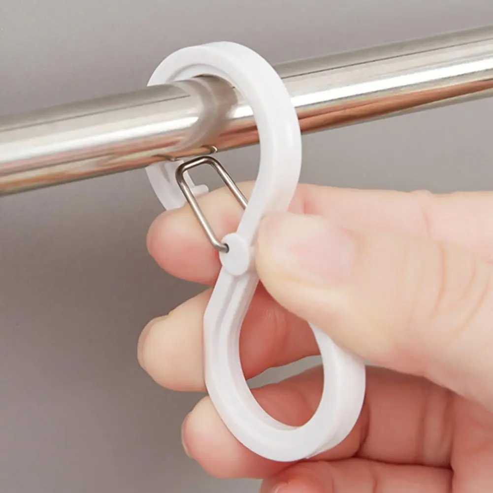 8pcs S-shaped Stainless Steel Swivel Hooks With Bearing For