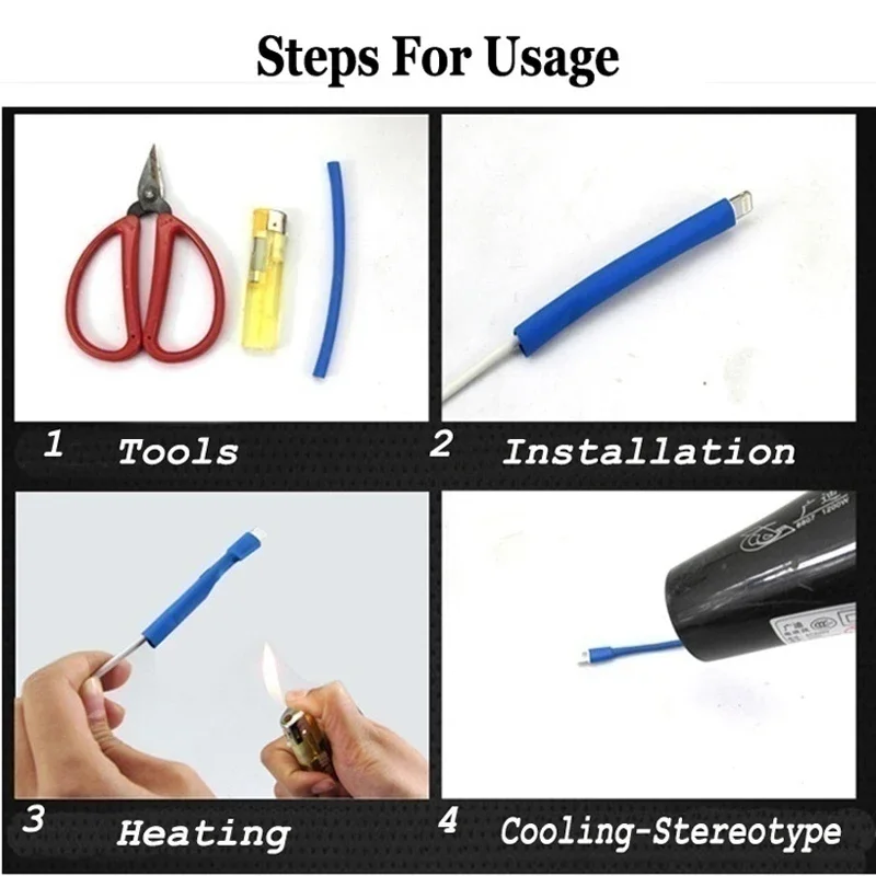 580/530/127PCS Heat Shrink Tubing kit 2:1 Shrinkable Wire Shrinking Wrap Tubing Wire Connect Cover Protection with Hot Air Gun 6