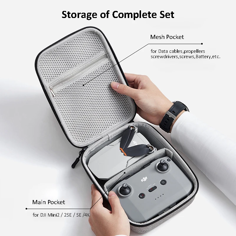 Étui rigide EVA pour drone DJI Mini 2/3/3Pro/4Pro - Sac de transport