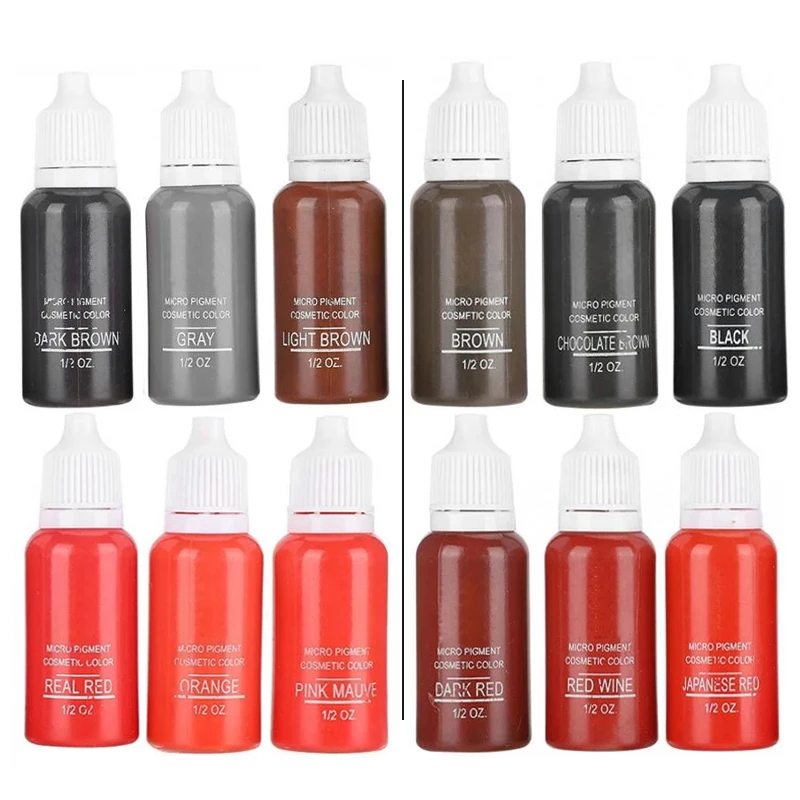 

1pcs Microblading Permanent Makeup Pigment Tattoo Ink Natural Plant Permanent Eyebrow Eyeliner Lips Pigment 15ml Do Wholesale