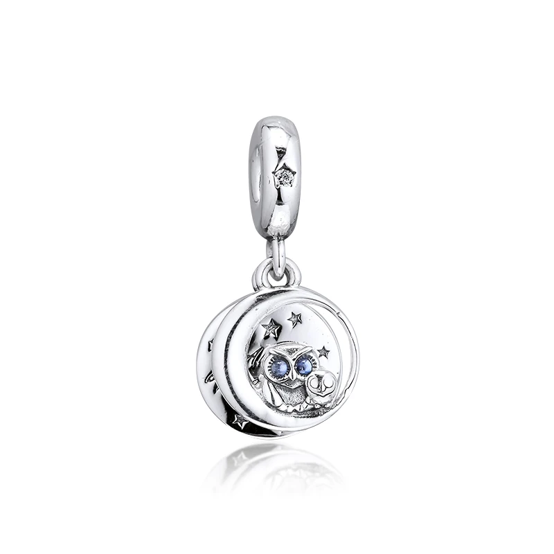 

Always by Your Side Owl Dangle Halloween Jewelry Beads Chains DIY Charms For Jewelry Making 925 Sterling Silver Accessories Make
