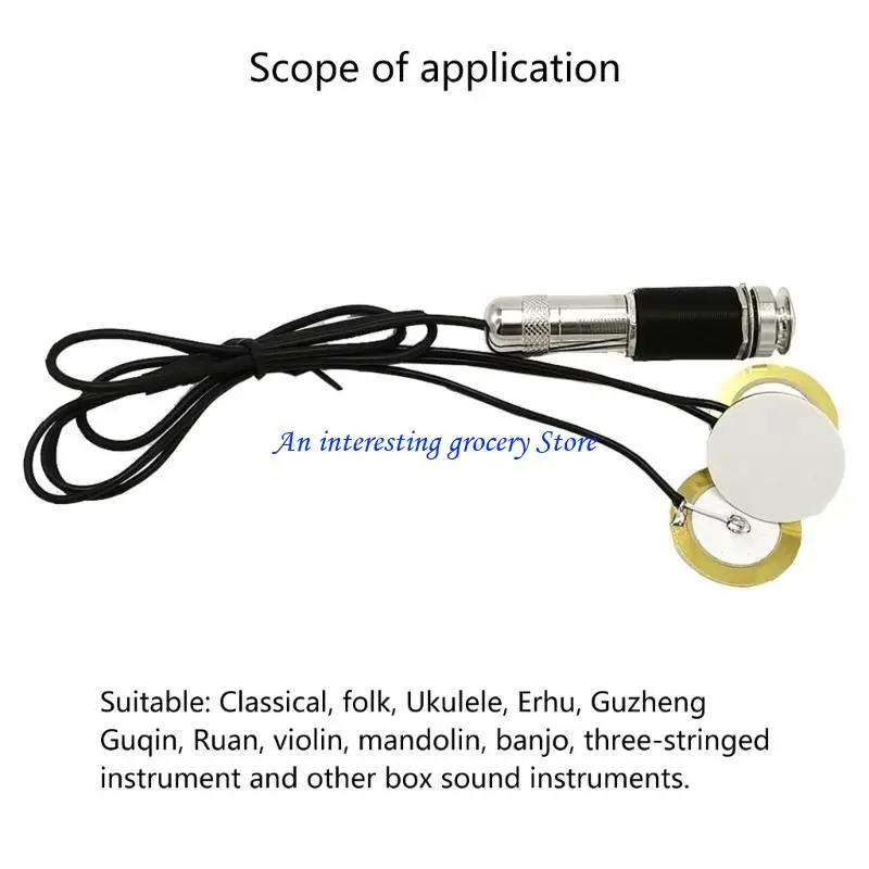 652d Guitar Sound Pickup Piezo Kontakt Mikrofon -Pickup Transducer Gitarrenkabel Aufkleber Gitarre Ukulele Instrumente – Detail 10