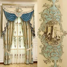 

Customized New European-style Curtains for Living Room Bedroom Atmospheric High-end Luxury Villa High Shading Window Curtain