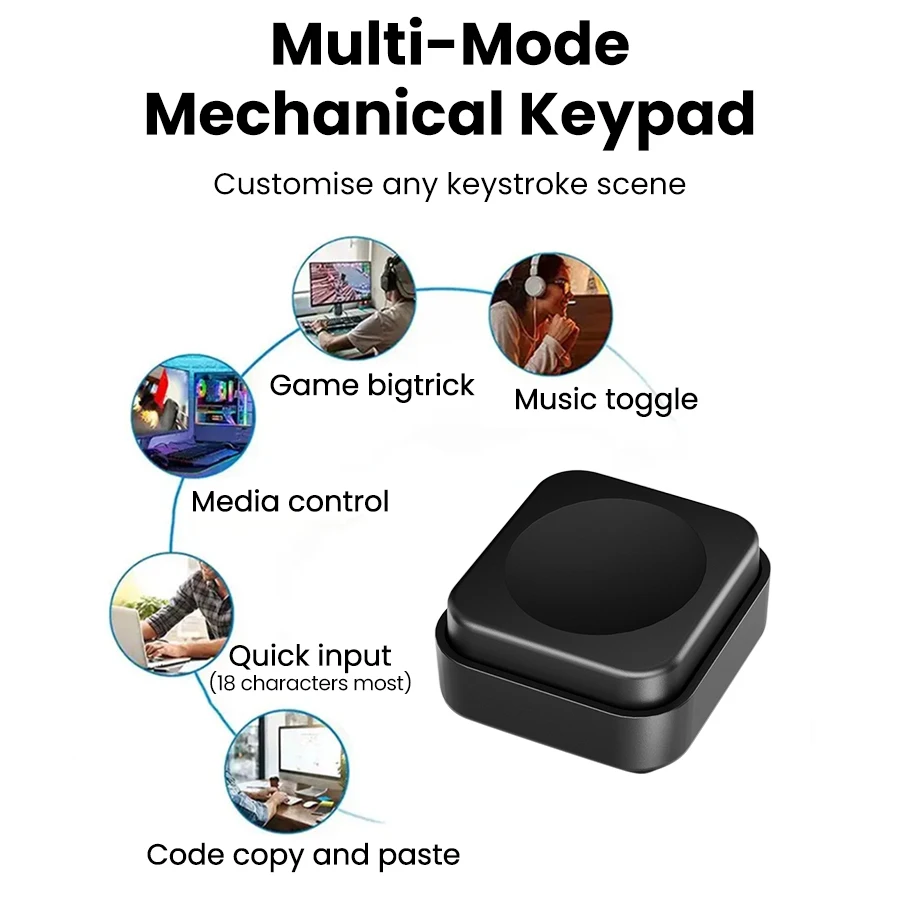 Universal Tri-Mode Office & Gaming Keyboard with Custom Shortcut Keys and Volume Control