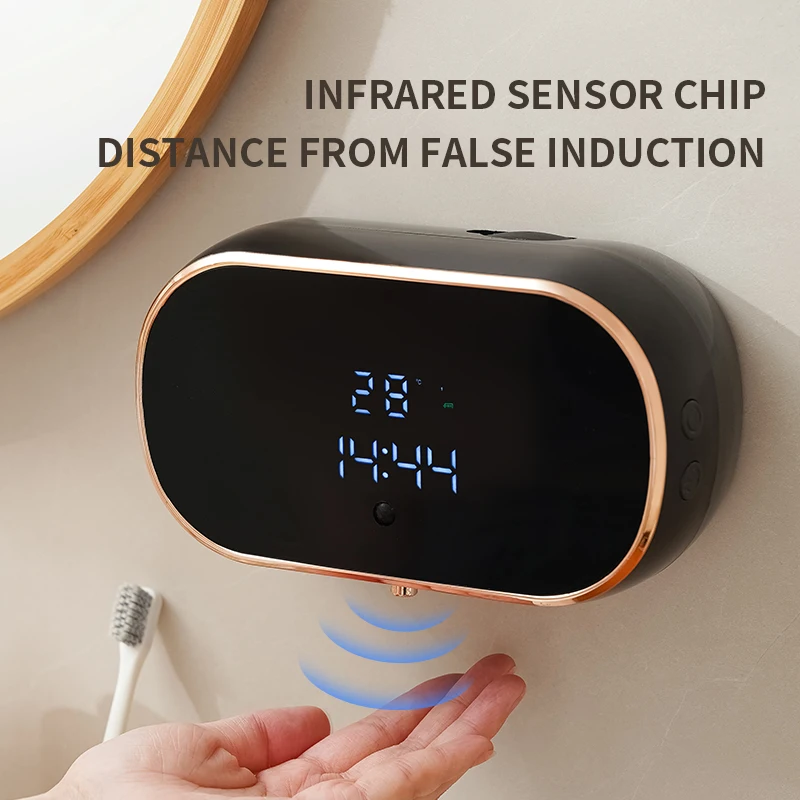 New Automatic Foam Soap Dispensers For Bathroom Smart Washing Hand Machine With USB Charging Two Colors with ABS Material 2