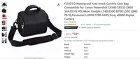 FOSOTO Waterproof Anti-Shock Camera Case Bag Compatible for Canon Powershot  Nikon Coolpix Panasonic LUMIX Sony Digital Camera - Image 4