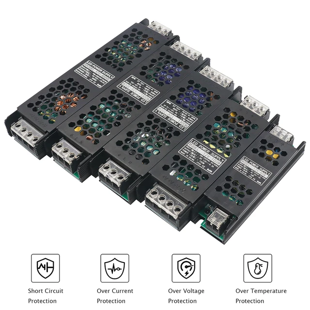 Alimentation À Découpage Dc 12v 24v, Ac190-240v Transformateur D'éclairage  Muet, 60w 100w 200w 300w 400w, Adaptateur D'alimentation Pour Pilote De  Lumière Led - Transformateurs D'éclairage - AliExpress