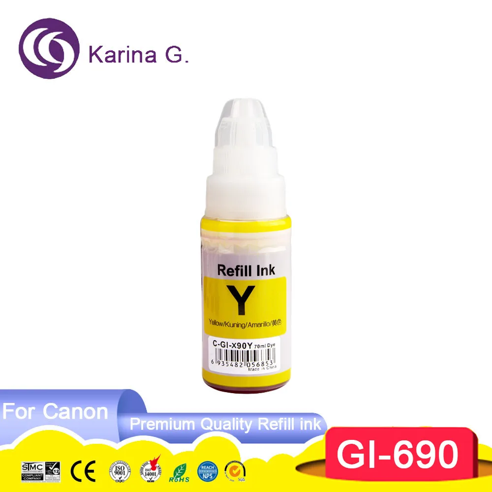 GI 690 GI690 GI-690 Premium Compatible Color Bulk Water Based Bottle Refill DGT