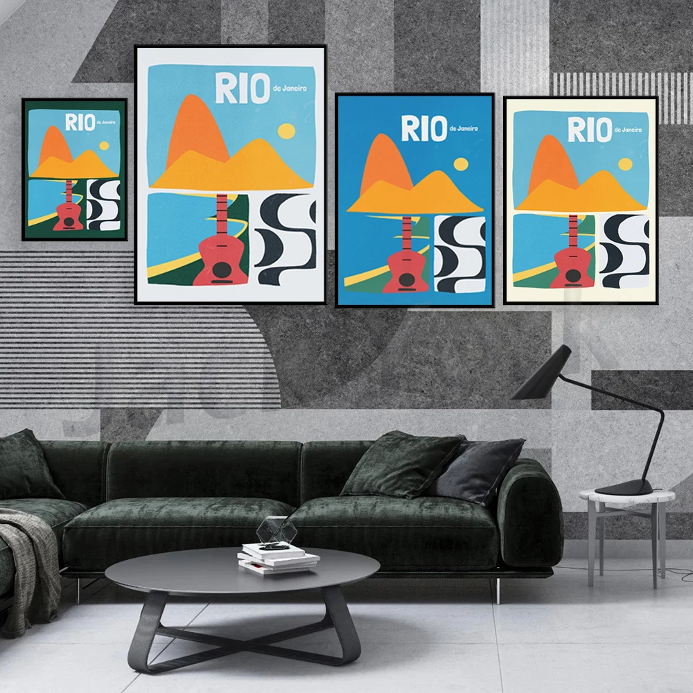 

Brazilian Poster, Rio de Janeiro Travel Poster, Minimalist Travel Poster, Bossa Nova, heartfelt gifts