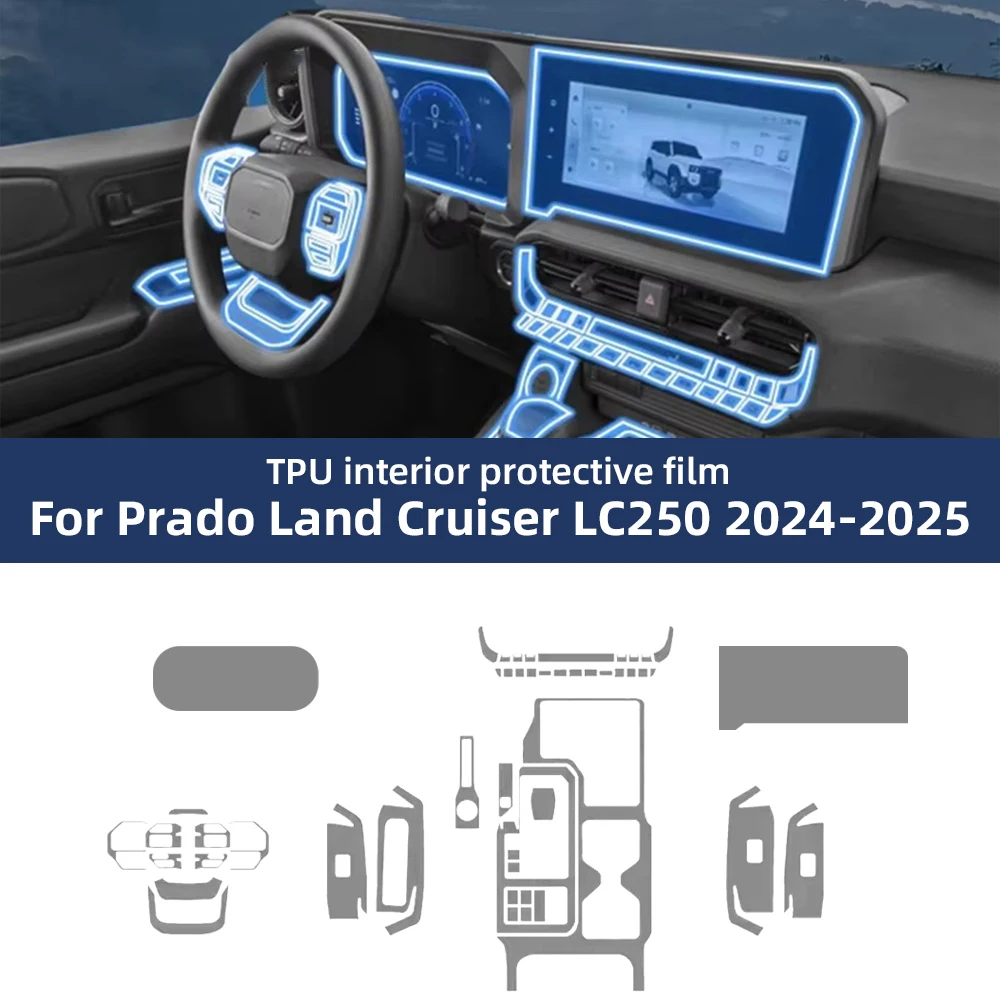 Auto Innen TPU Schutz Film Für Prado Land Cruiser LC250 2024-25 Auto Schutz Transparent Anti-reißen Aufkleber zubehör – Detail 3