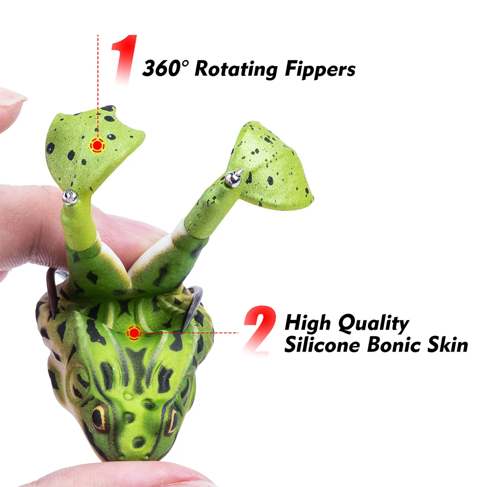 Goture Fishing Lure Frog Silicone Frog  Fishing Frog Propeller Fishing Bait  - Frog - Aliexpress