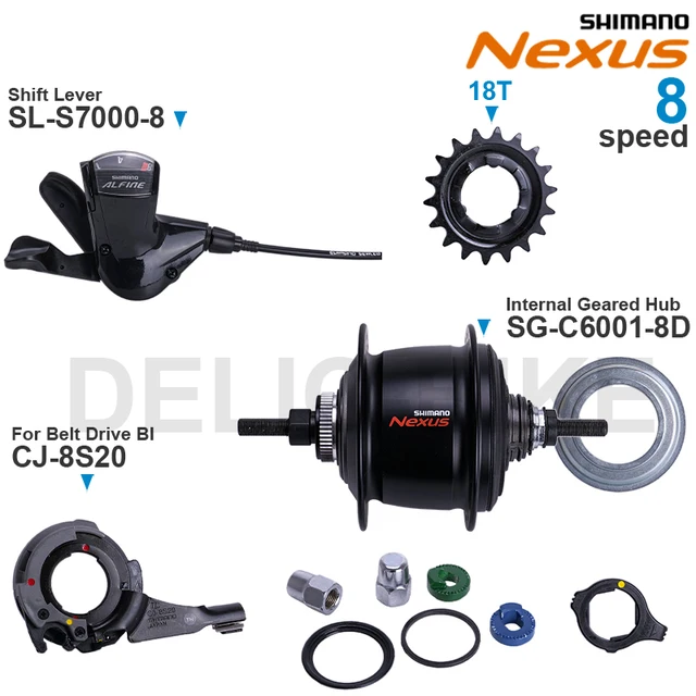 SHIMANO NEXUS C6000 Internal Geared Hub SG-C6000-8C SG-C6001-8D SG