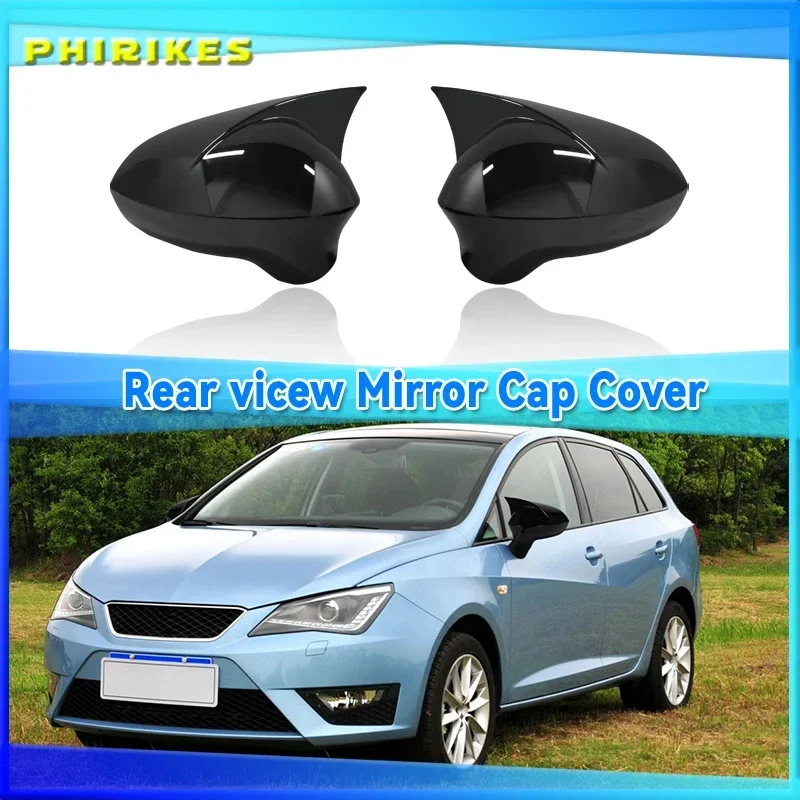 

2 шт., черная крышка для зеркала заднего вида Seat ibiza Cupra 2009-2017