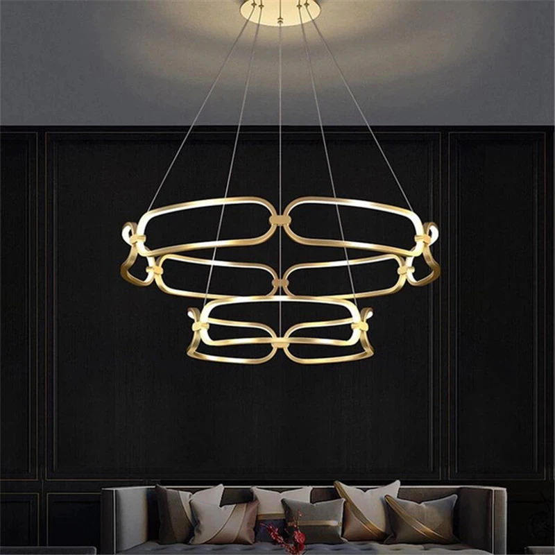 

2023 Modern Luxury Led Ceiling Chandelier lighting For Living Room Hanging Lights Ceiling Mounted Pendant lamp Free Shipping