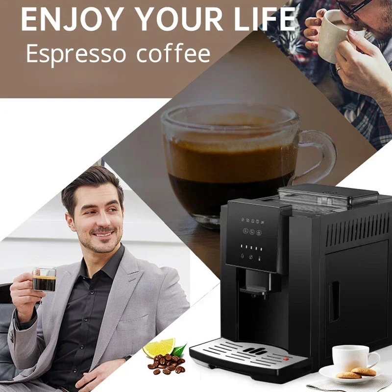 220V 19bar Automatic Coffee Machine with Built-in Grinder Self-cleaning System Italian Espresso Coffee Maker