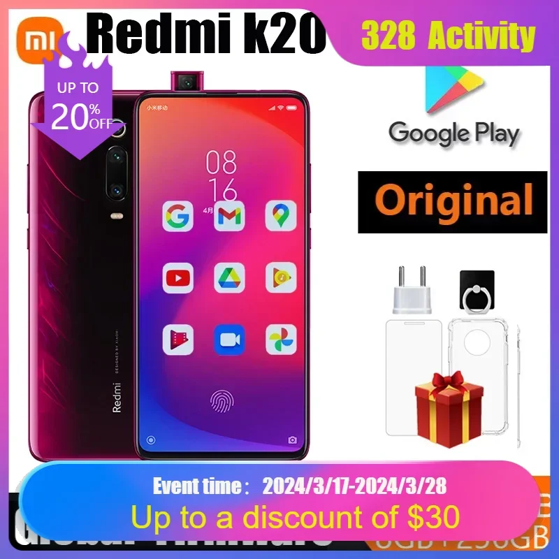 Xiaomi Redmi K20 Pro смартфон, 6 ГБ ОЗУ 128 Гб ПЗУ, Snapdragon 855, 48 Мп + 20 МП смартфон xiaomi redmi k20 pro xiaomi mi 9t pro сотовый телефон nfc сотовый телефон snapdragon 855 48 мп