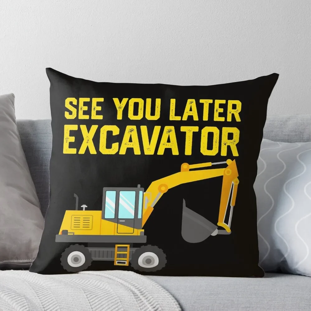 

Toddler Excavator Shirt - Kid Toddler Excavator Construction Shirt Throw Pillow Cushions For Sofa Rectangular Cushion Cover