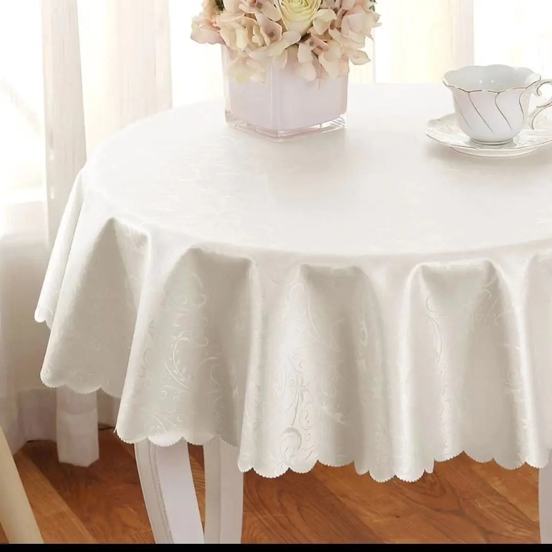 

Waterproof and Oil-Proof Square Thickened Tablecloth, Small Round Table