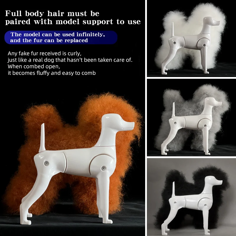 Dog Grooming Model Poodle dog pet professional beauty simulation wig model practice special skeleton environmentally friendly PE material