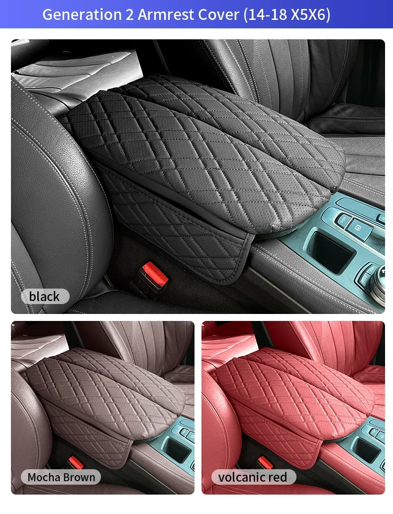Car Armrest Cushion Cover Center Console Armrest Protector Pad For BMW F10 G11 X5 G05 X6 X7 G07 5 Series G30 G32 6GT Accessories