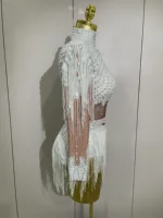 Sparkly Rhinestone Sequin Tassel Stretch Bodysuits 2025 New Arrival Women Birthday Party Nightclub Dj Stage Performance Costume - Image 4