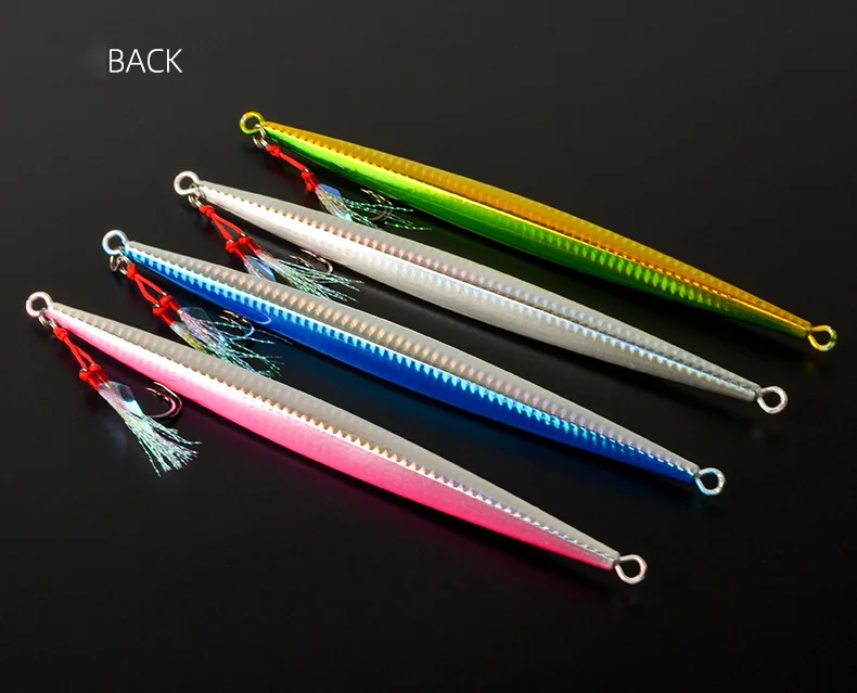 Meer Angeln Jigging Köder 60g-400g Schnell Sinkende Eisen Platte Langsam Schütteln Leuchtende Eisen Platte Metall jigs Künstliche Köder – Detail 7