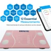 Digital Simple and Practical Body Fat Scale with Smartphone App, Bathroom Scale with Led Display, Provides Body 3