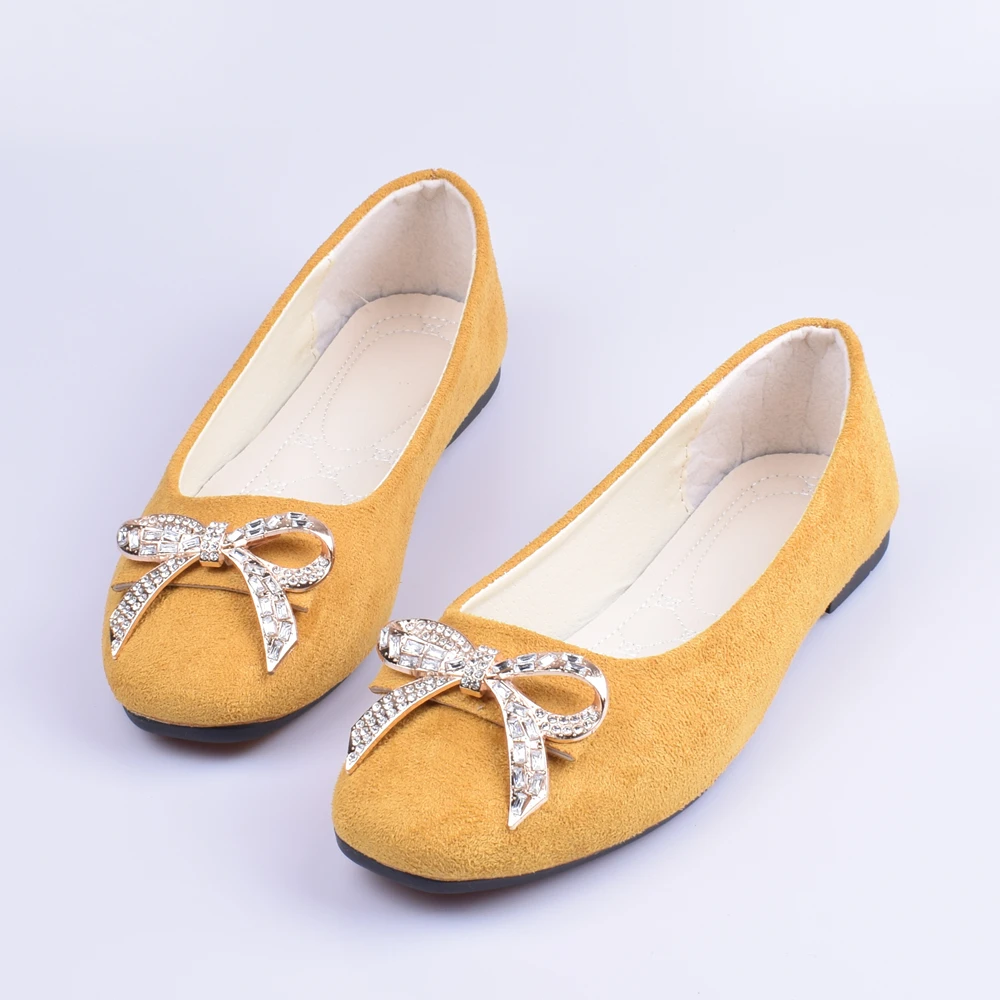women's shoes extra wide Women's Flats Crystal Butterfly-Knot Candy Color Shoes Woman Loafers Shallow Autumn Ladies Flat Shoes Summer Large Size 35-43 ballet flats shoes Flats