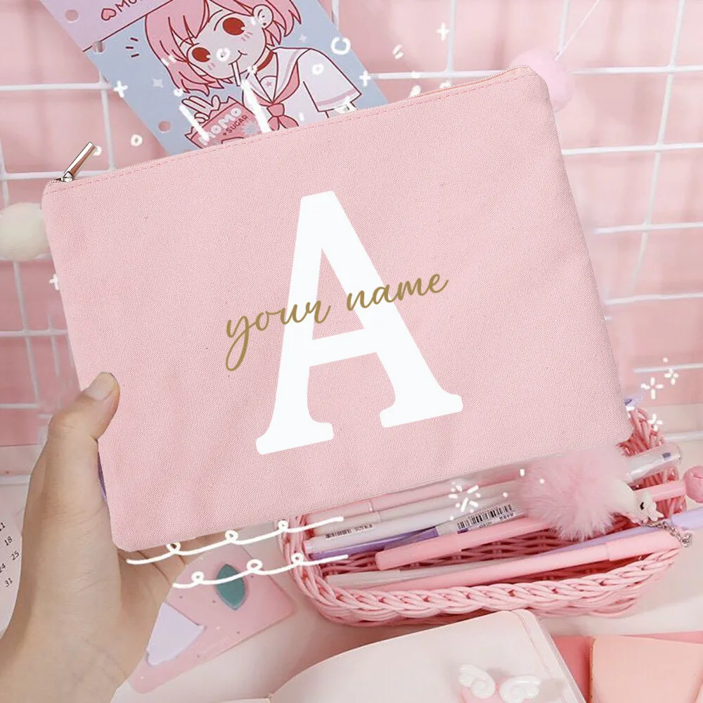 Personalized Custom Name Bridesmaid Cosmetic Bags Girls Neceser Makeup Bag Travel Toiletry Pouch Wedding Birthday Gifts for Her 4
