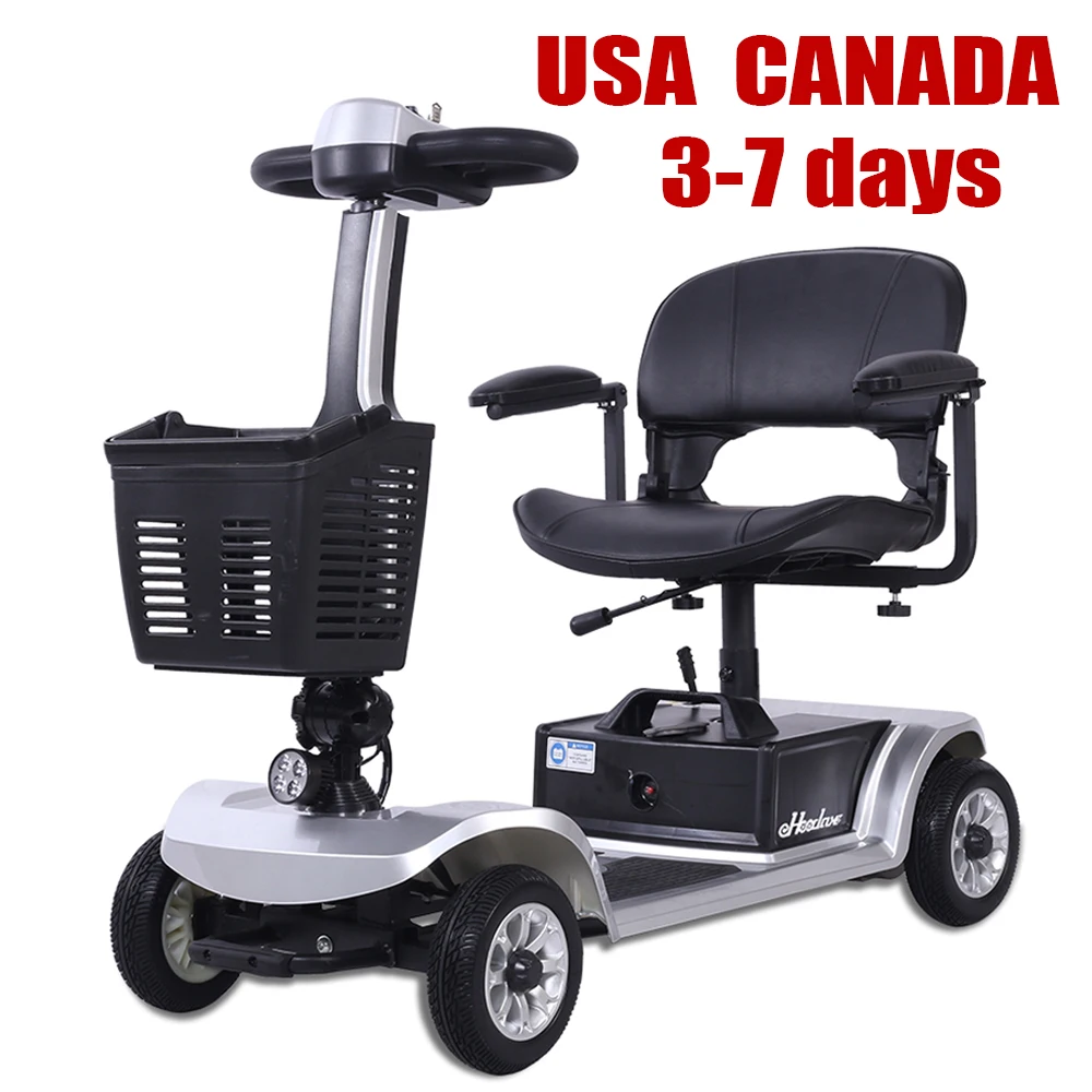 

4 Wheels Electric Mobility Scooter For Adult Elderly Disabled People Outdoor With Foldable Function 250W Motor Max Speed 6-8KM/H