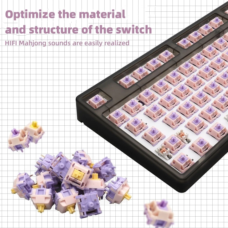 

MMD Princess V2 HIFI Keyboards Switch Linear Tactile Mechanical Keyboard Custom For GMK67 TESTER Holy Panda Switches