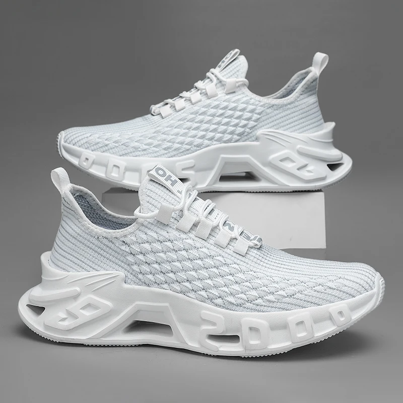 Men's Casual Sports Shoes, Lightweight and Breathable Fabric, Low-Top Lace-Up Shoes, Eva Soles, Comfortable Running, Training and Fitness Studio Shoes, All Year Round