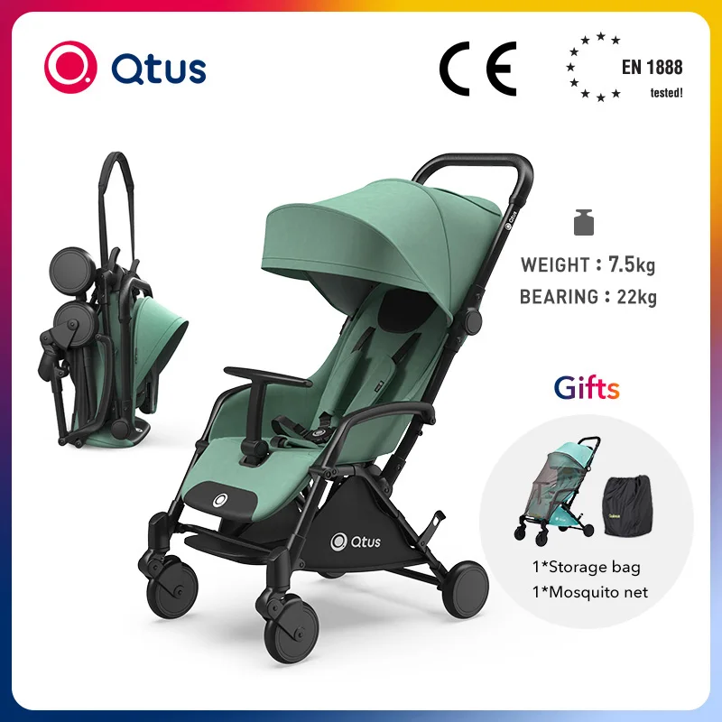 Qtus Tody Léger Poussette Compacte Facile À Plier Vol Amical De Nouveauné À 6 Ans Facile À