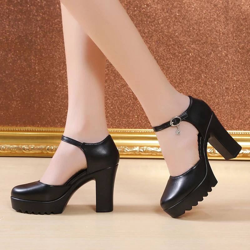 

Новинка 2023, женская обувь, весенние повседневные туфли на высоком каблуке, привлекательные женские туфли-лодочки на платформе и толстом каблуке, женские туфли-лодочки
