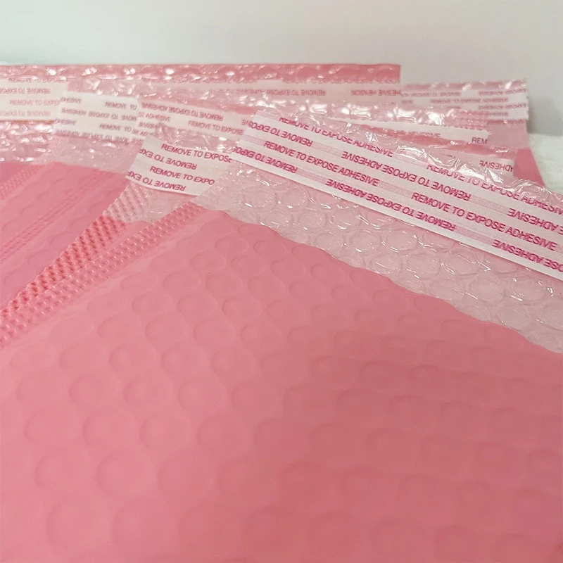 Toddmomy Pack Of 50 Pink Bubble Wrap Bubble Wrap Bags Self-Sealing