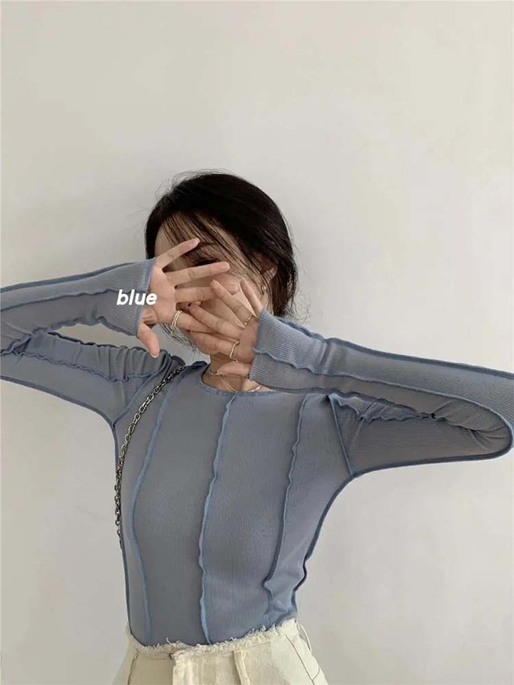 Sexy Shirt Women T-Shirt Long Sleeve Korean Style Slim Basic Elasticity Tshirt Top Womens Clothing T Shirt Femme