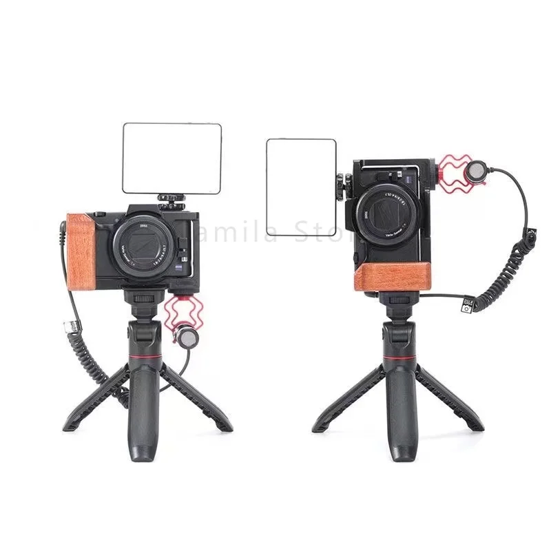 

Aluminum Metal Video Camera Cage for sony ZV1 zv-1 Vlog DV Housing Case Shoulder Rig Handle Arca-Swiss RRS handle accessories