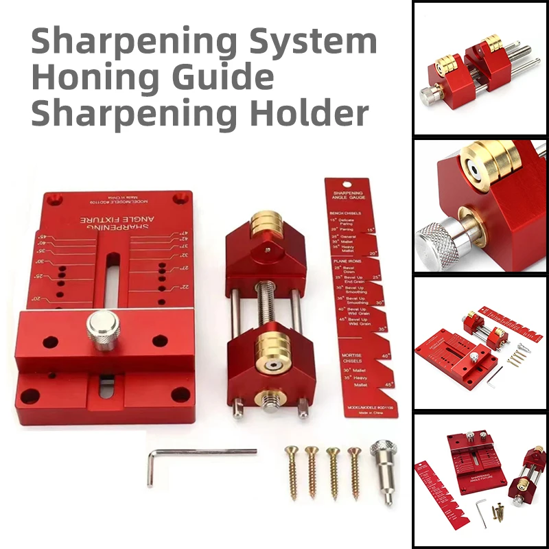 Sharpening Holder Sharpening System Honing Guide Angle Fixture Gauge For Woodworking Chisel Sharpening Guide Easy Install Tools