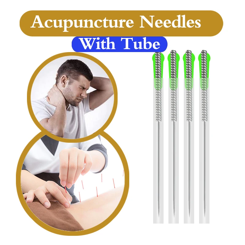 100 PCS ZHONGYAN TAIHE Akupunktur Nadel Sharp Einweg Sterile Schönheit Massage Jeder Nadel mit Indivual Guide Rohr Therapie