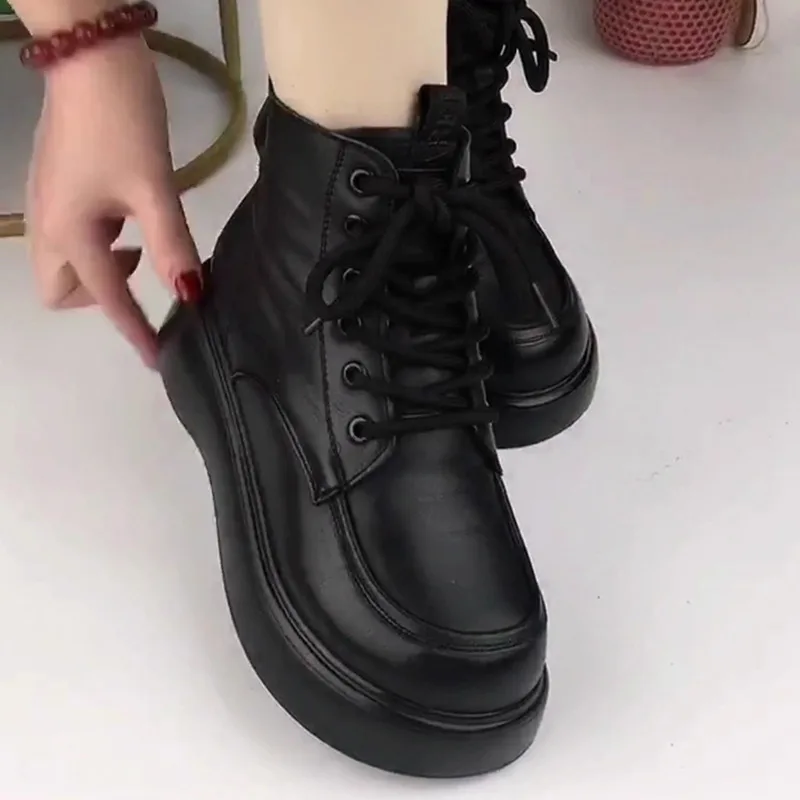 Genuine Leather Wool Snow Boots for 2023 Women's New Winter Plush and Fur Integrated Warmth Thick Versatile Cotton Boots