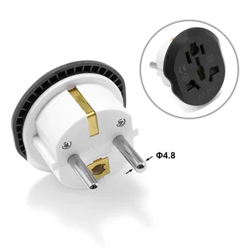 USA US CN To EU ปลั๊กอะแดปเตอร์ AC 250V 16A Travel Adapter ยุโรปซ็อกเก็ตไฟฟ้าสำหรับ Sony PS power Adapter 1