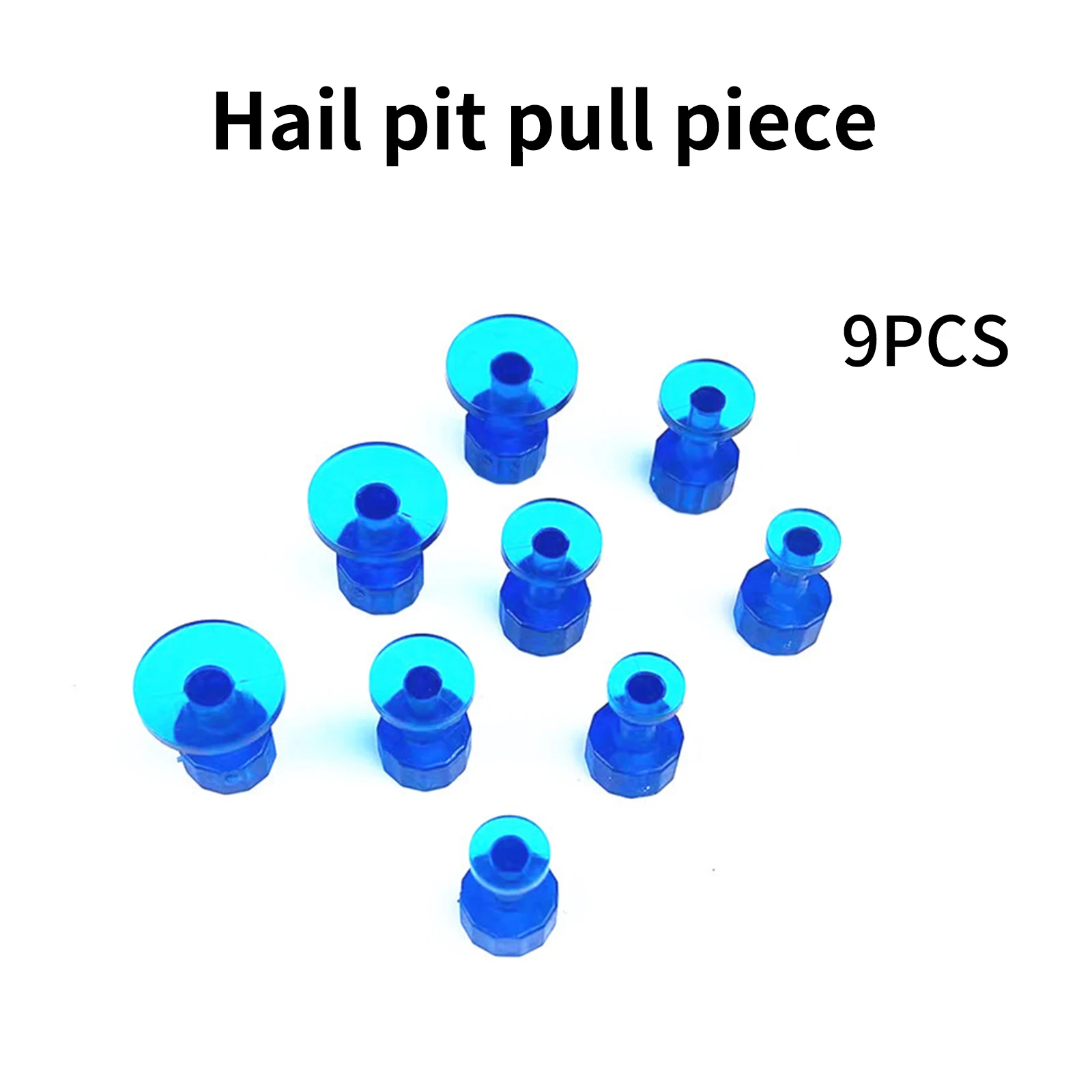 

9 Pcs Car Pit Puller Pulling Tabs Transparent Gasket Dent Repair Hail Dent Removal Tools Paintless Repair Kit