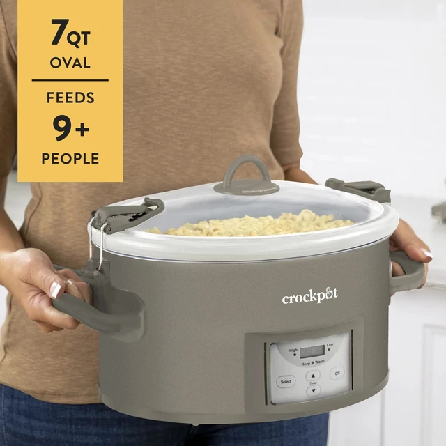 Cook and Carry Programmable Slow Cooker, Grey - AliExpress